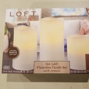 3 Piece LED Flameless Candle set with Remote